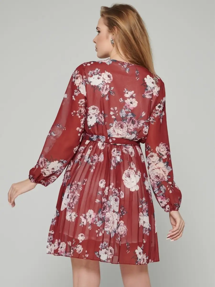 Бордовое платье женское для девочки вечернее нарядное