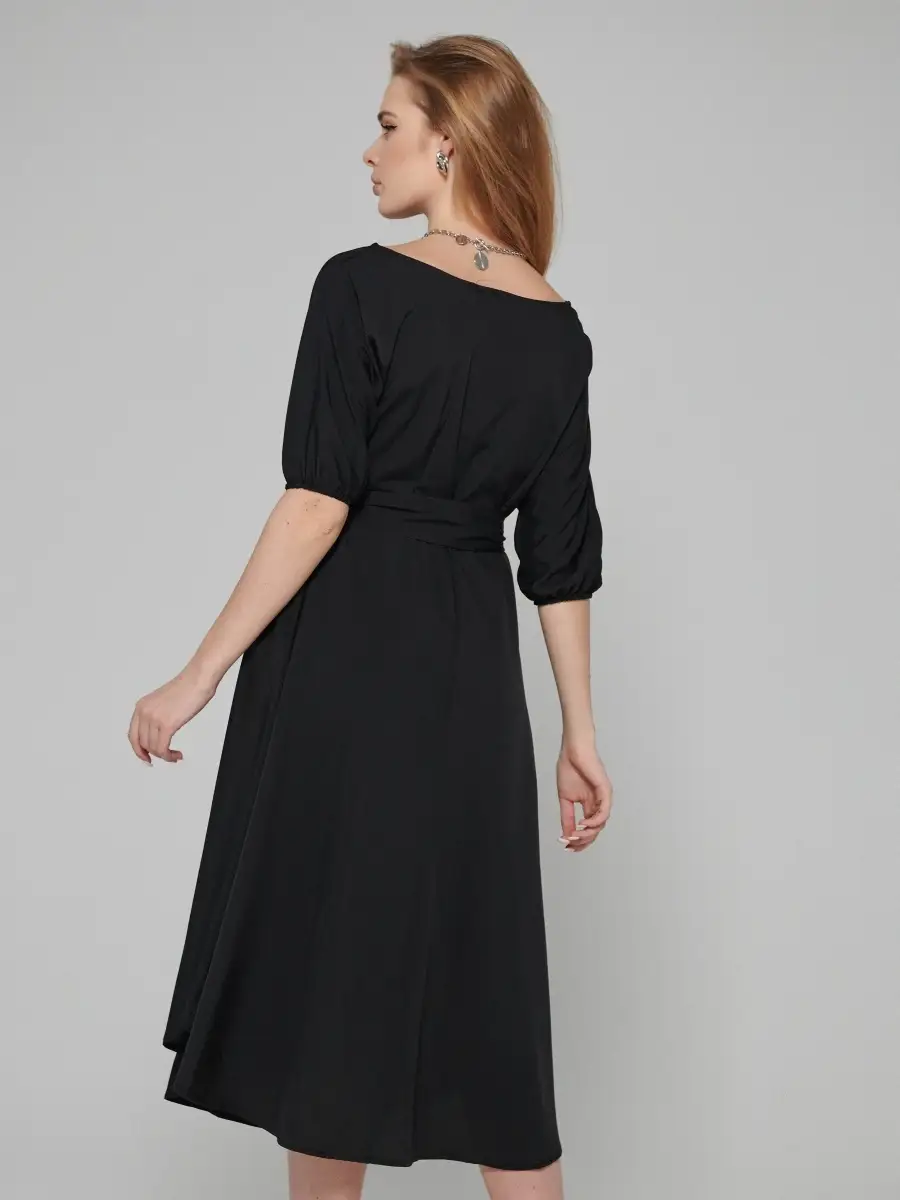 Черное платье женское повседневное праздничное