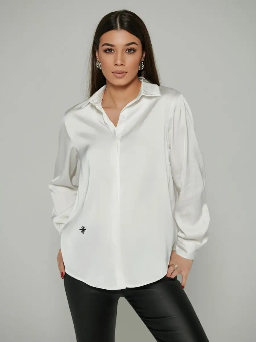 Блузка женская однотонная классическая