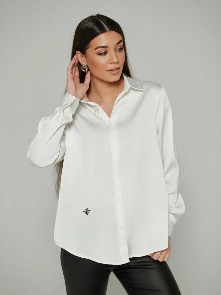 Блузка женская однотонная классическая