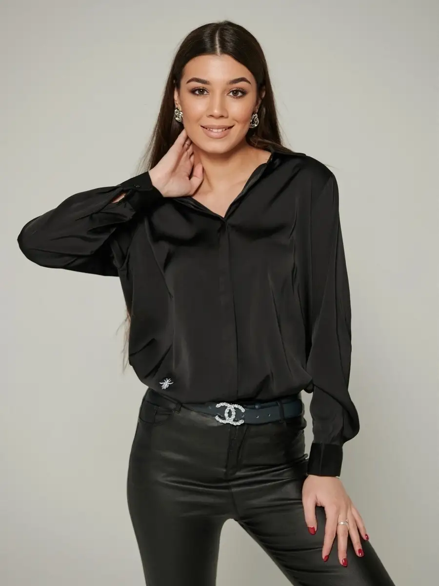 Блузка женская однотонная классическая