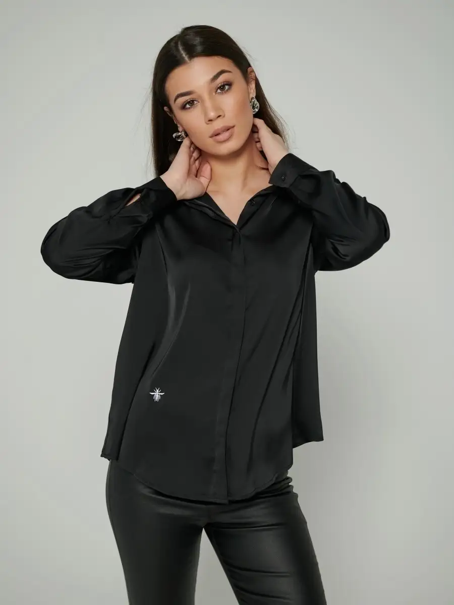 Блузка женская однотонная классическая