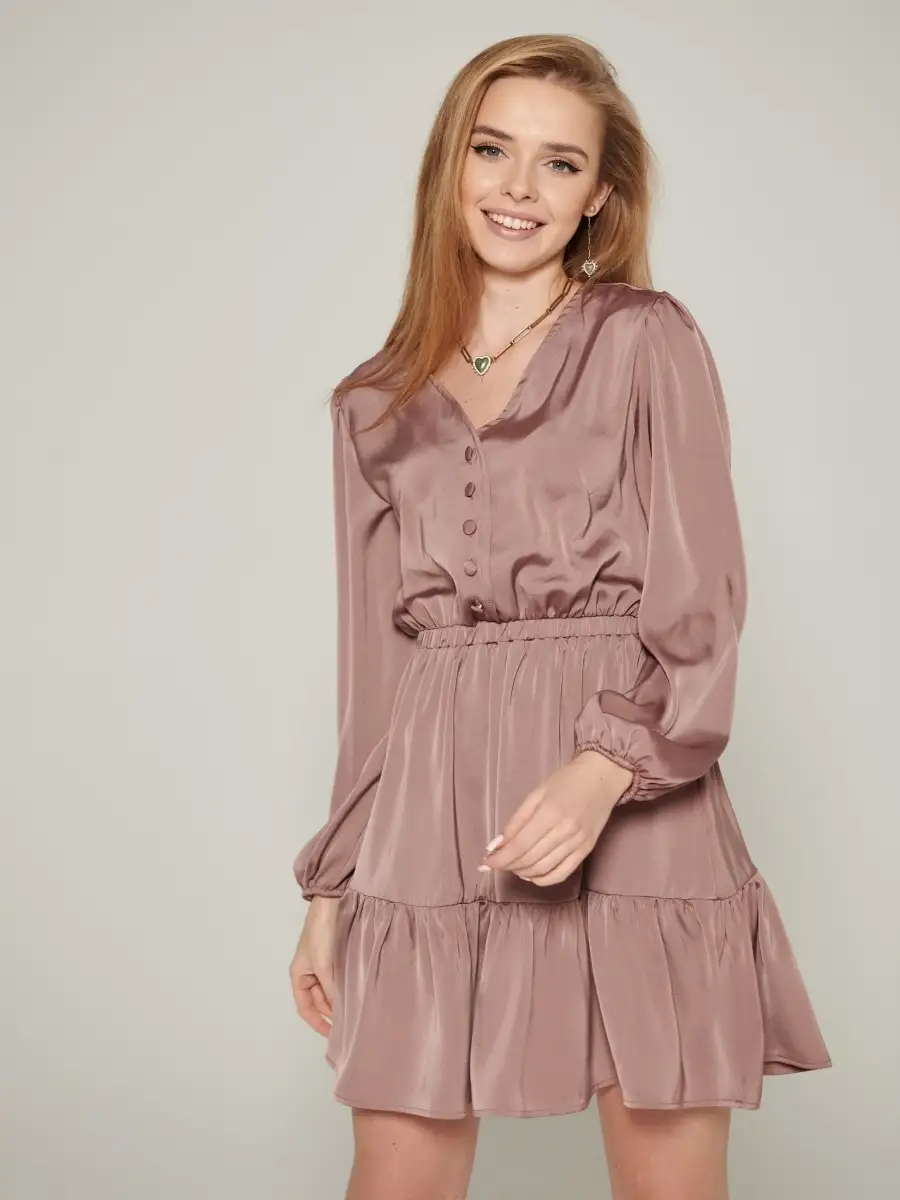 Пыльная роза платье