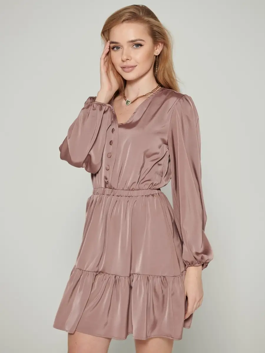 Пыльная роза платье