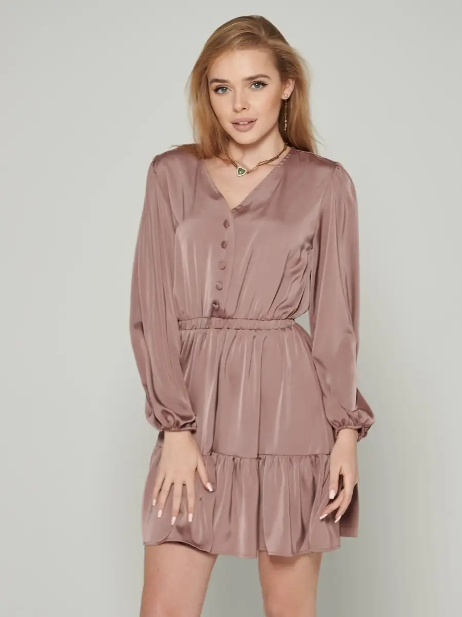 Пыльная роза платье