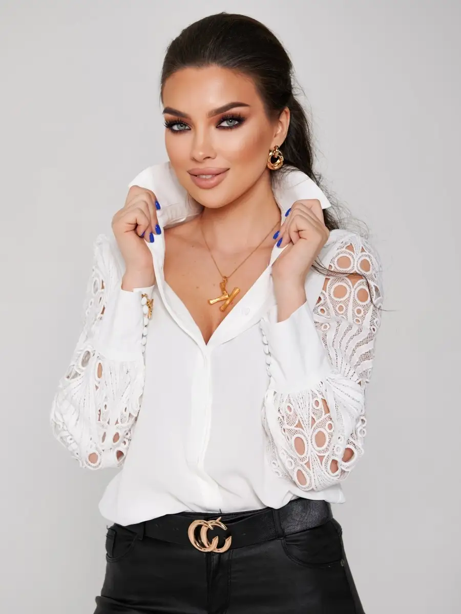 Блузка женская нарядная блузка в офис шифоновая