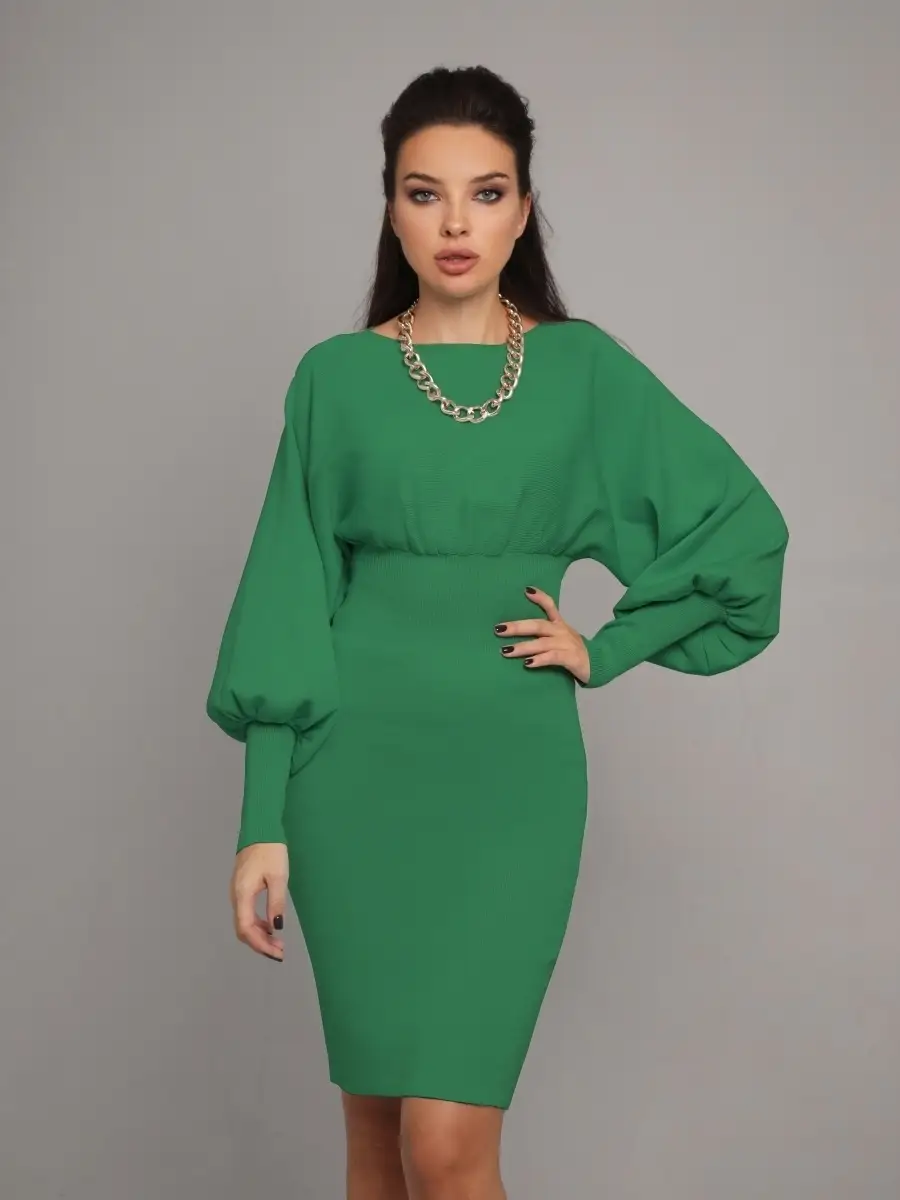 Зеленое платье женское для девочки вечернее нарядное