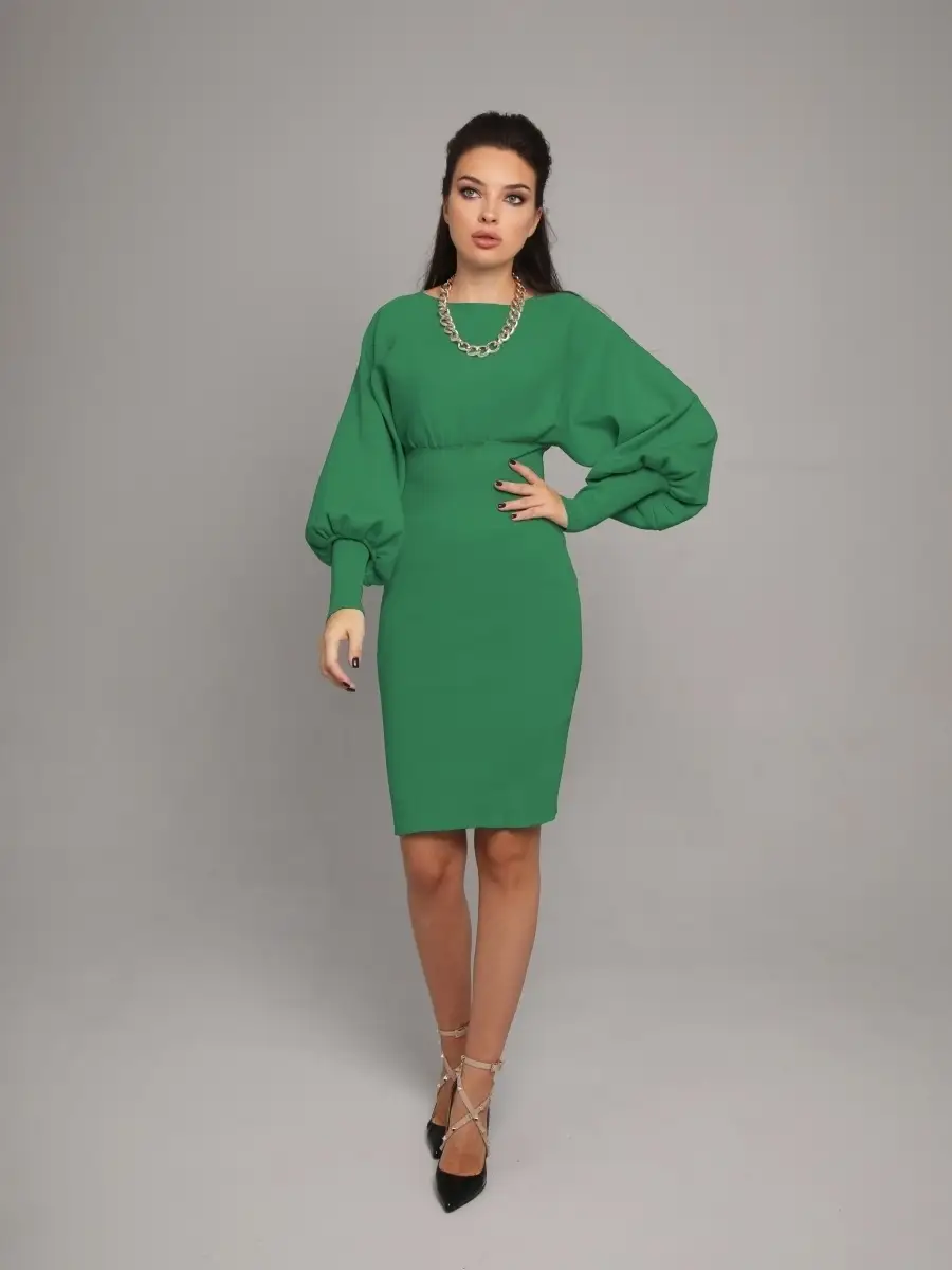 Зеленое платье женское для девочки вечернее нарядное