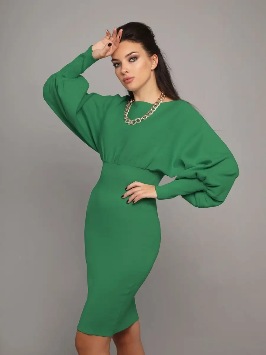 Зеленое платье женское для девочки вечернее нарядное