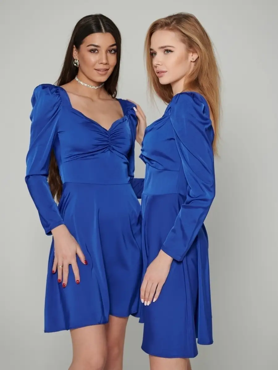 Платье женское атласное нарядное шелковое коктейльное