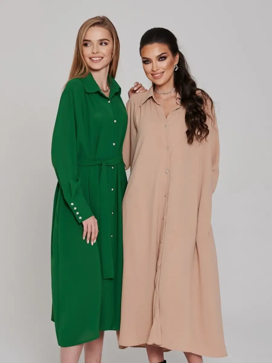 Бежевое платье женское шифоновое свободное нарядное