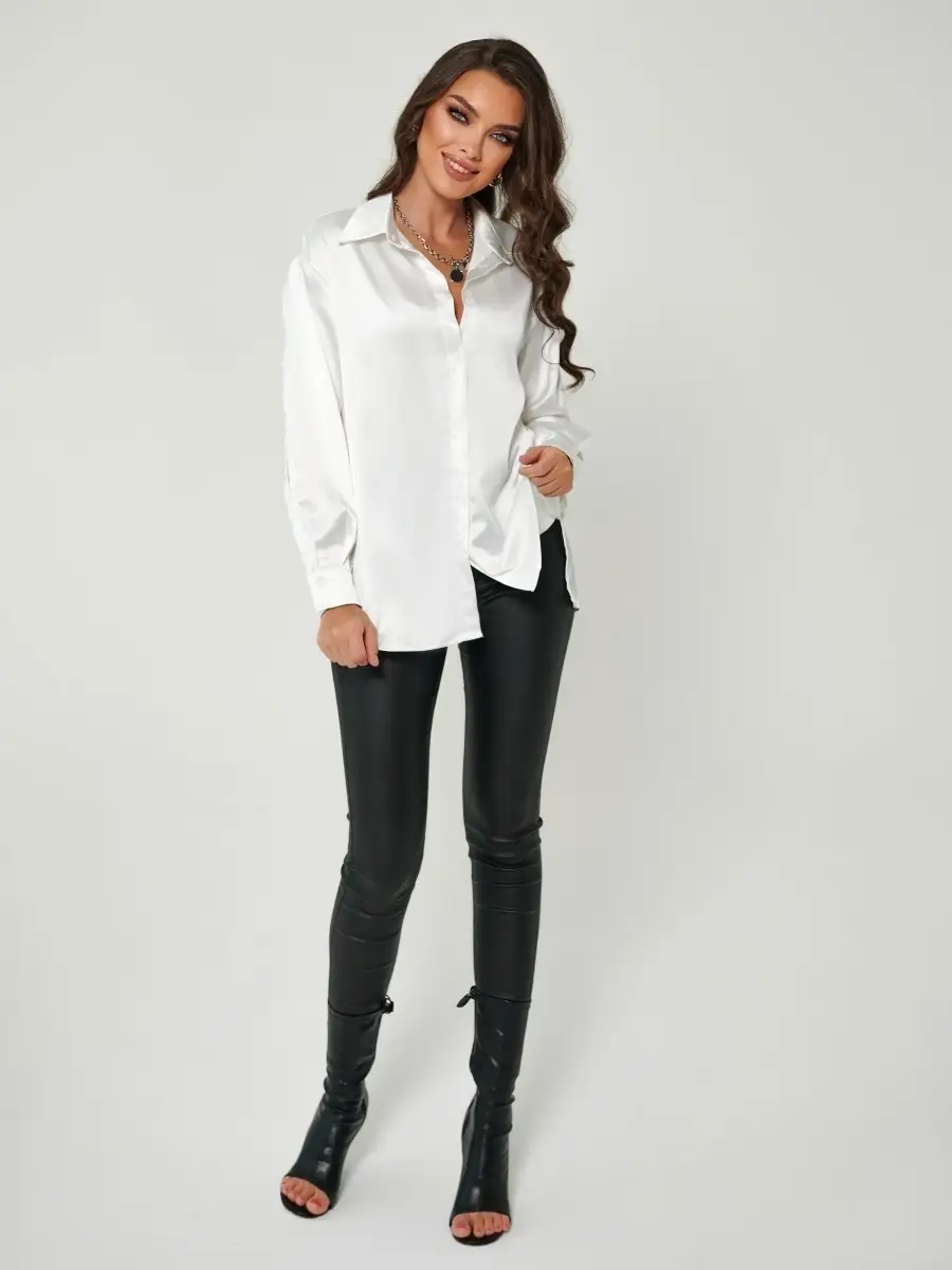 Белая блузка женская школьная офисная нарядная