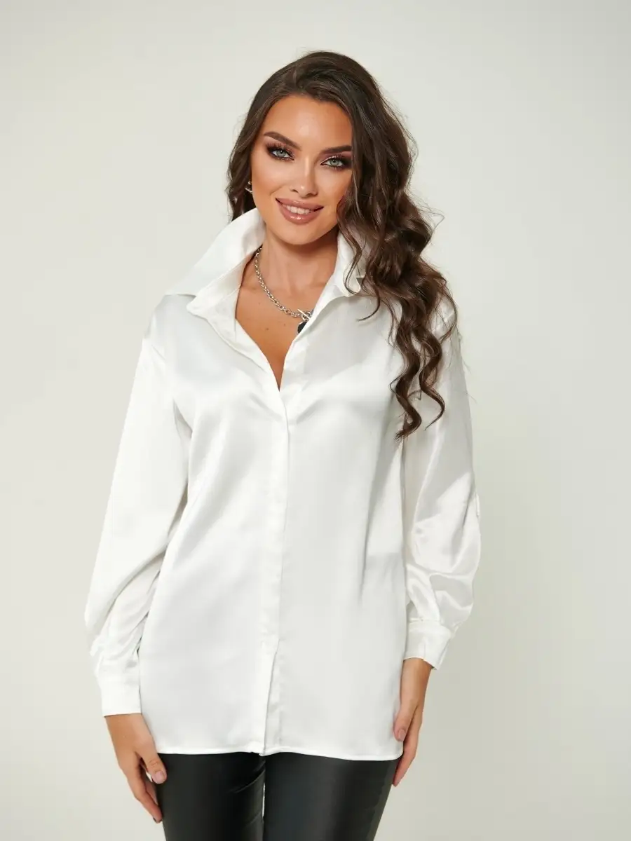 Белая блузка женская школьная офисная нарядная