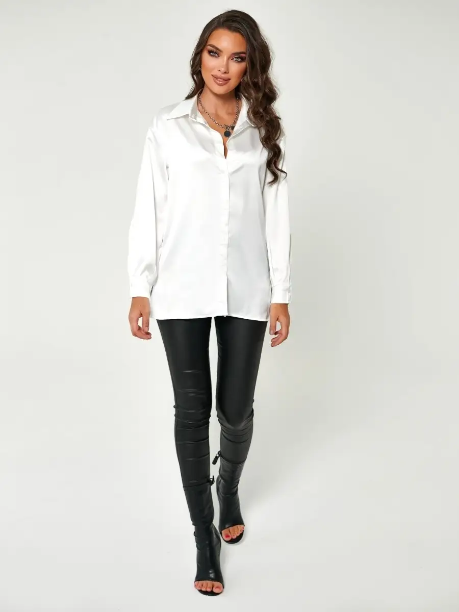 Белая блузка женская школьная офисная нарядная