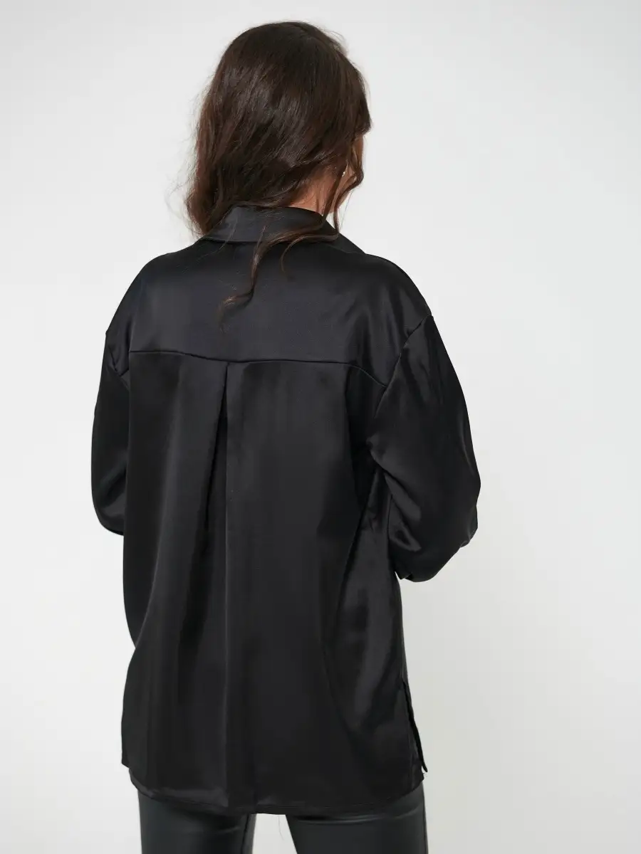 Черная блузка женская школьная офисная нарядная