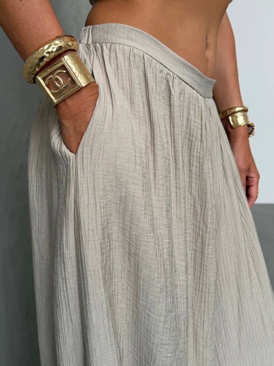 Летние легкие брюки алладины на резинке