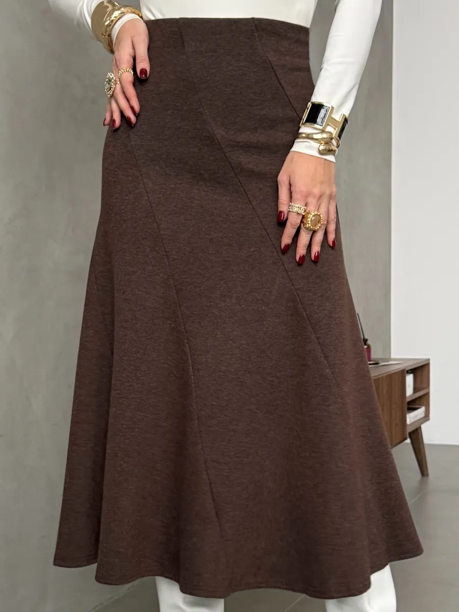 Юбка женская теплая длинная