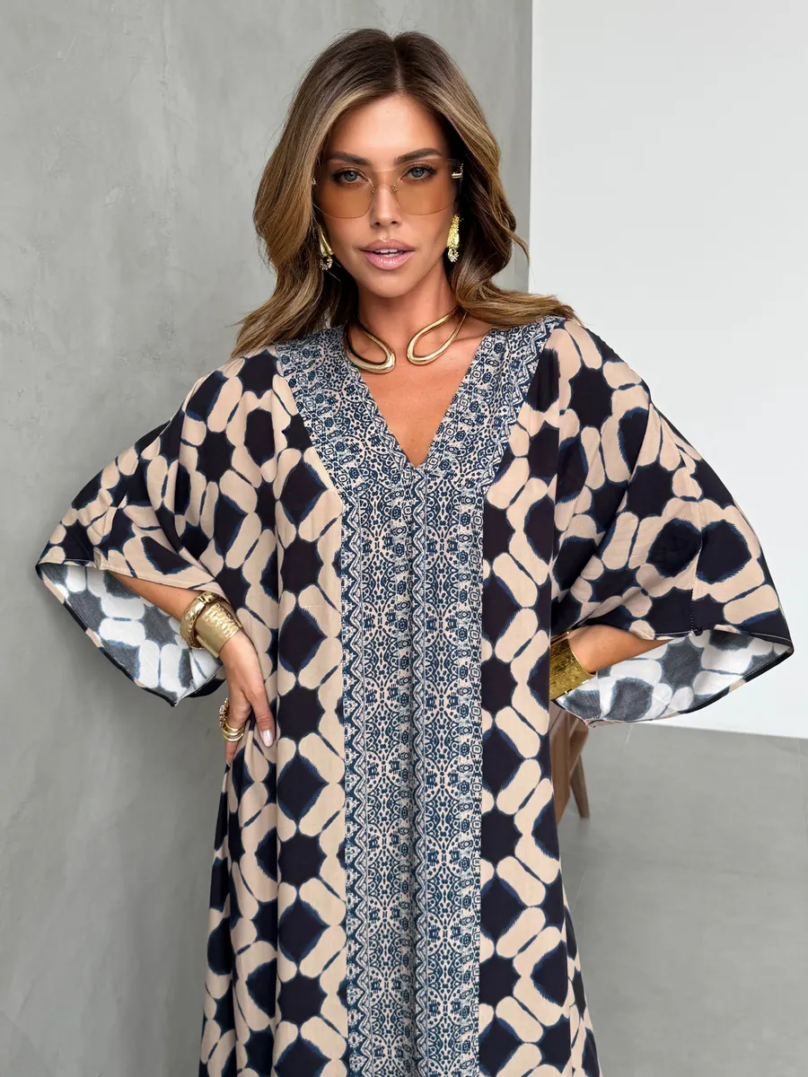 Коричневое летнее легкое платье повседневное домашнее