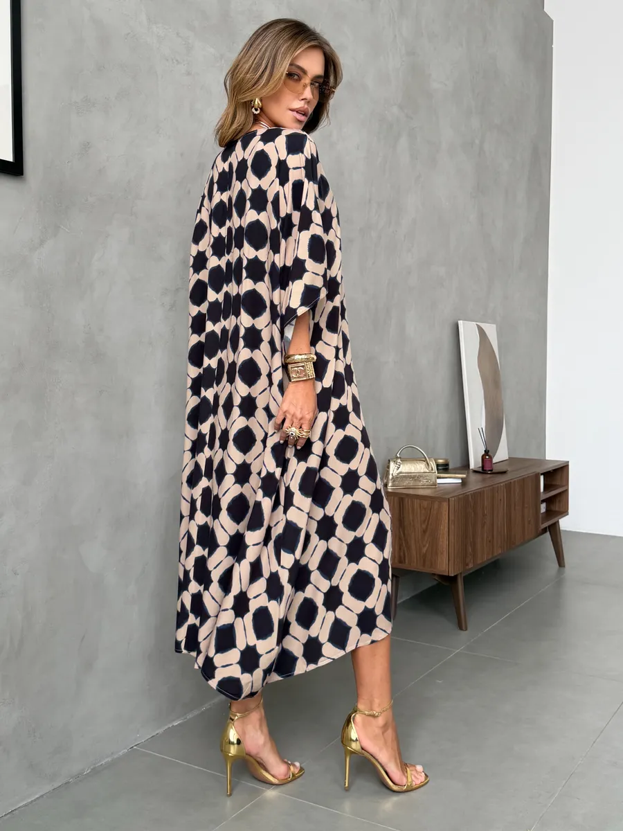 Коричневое летнее легкое платье повседневное домашнее