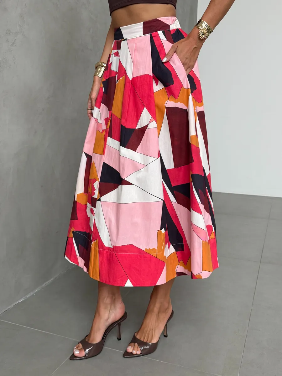 Коричневая юбка