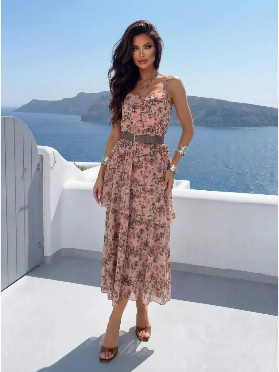 Летнее платье сарафан праздничное повседневное миди