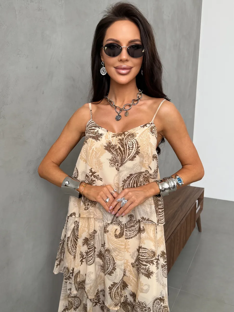 Летнее платье сарафан праздничное повседневное миди