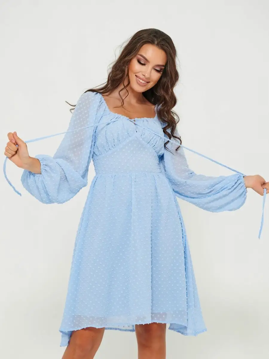 Голубое платье вечернее нарядное