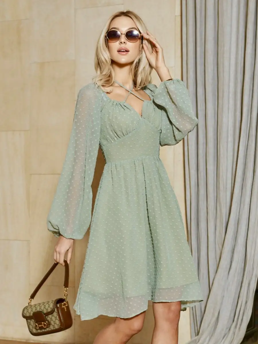 Зеленое платье вечернее нарядное