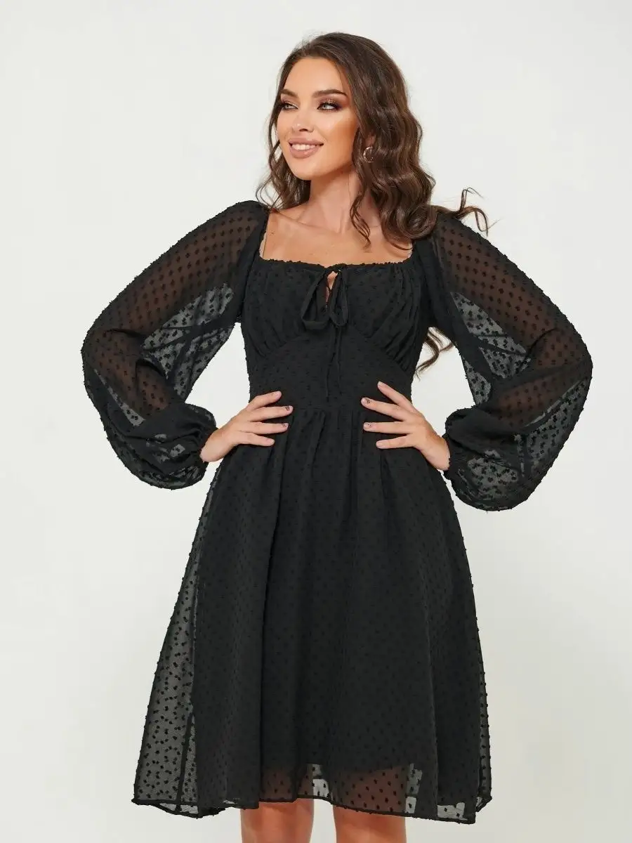 Черное платье вечернее нарядное