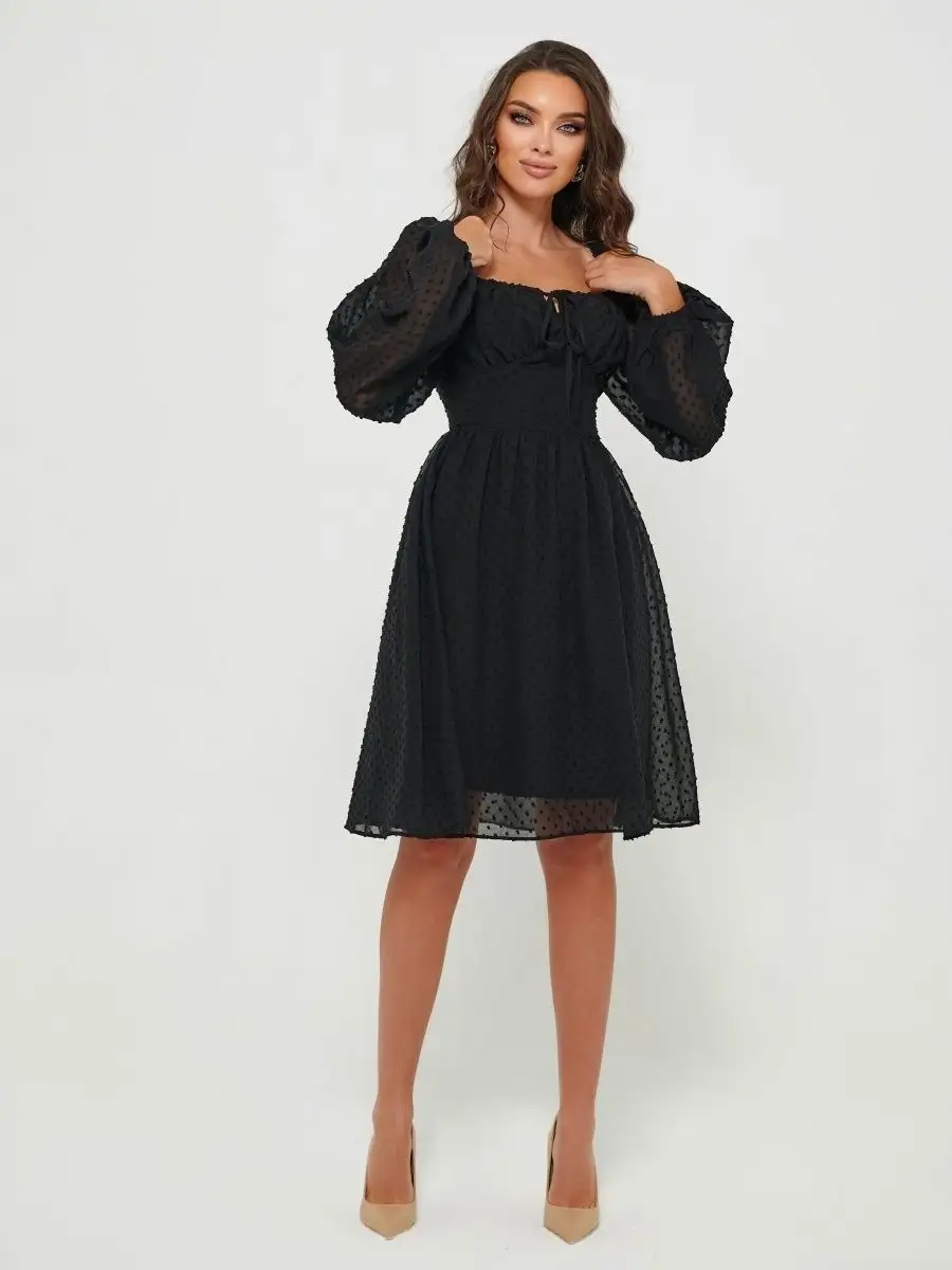 Черное платье вечернее нарядное