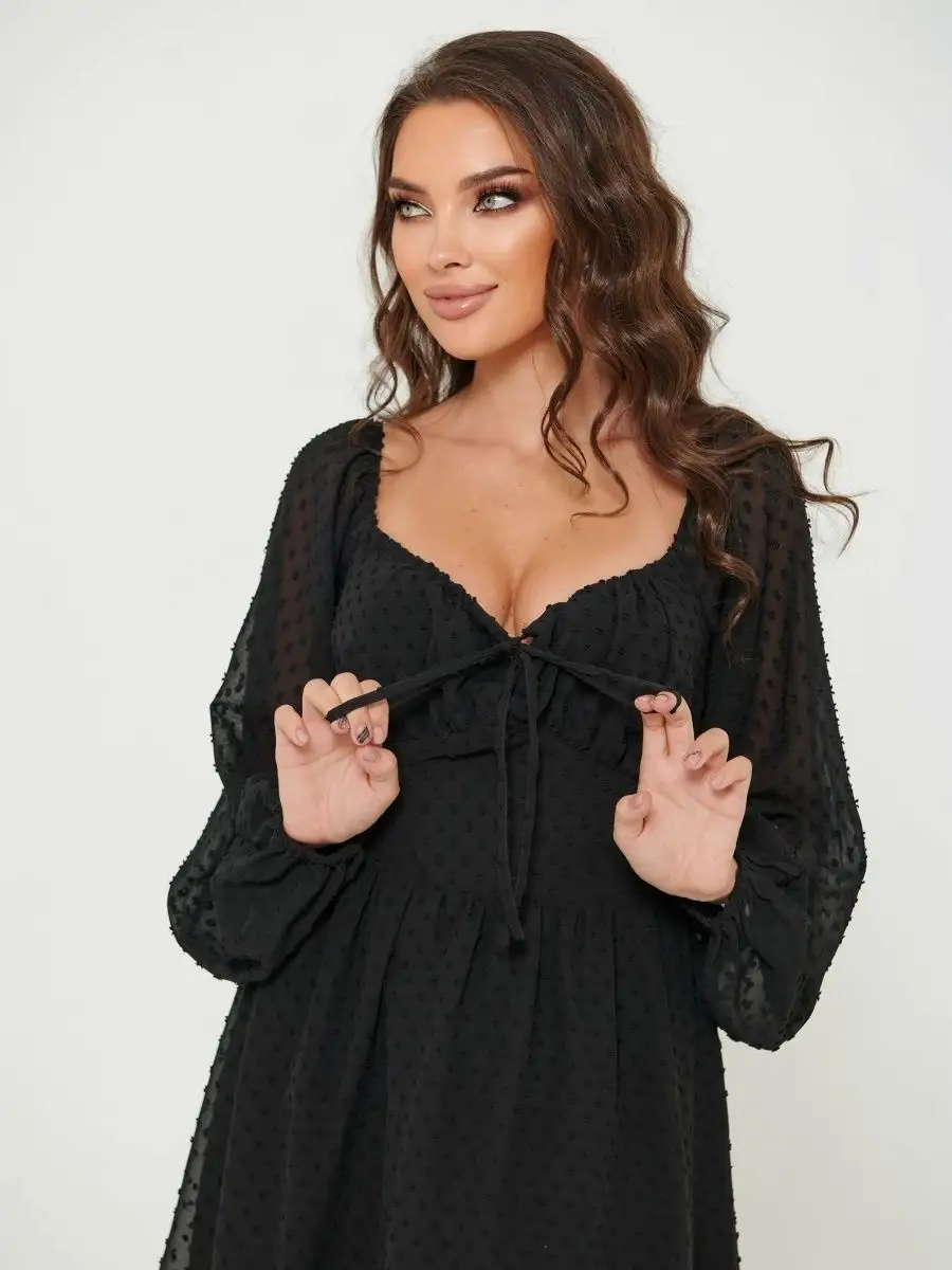 Черное платье вечернее нарядное