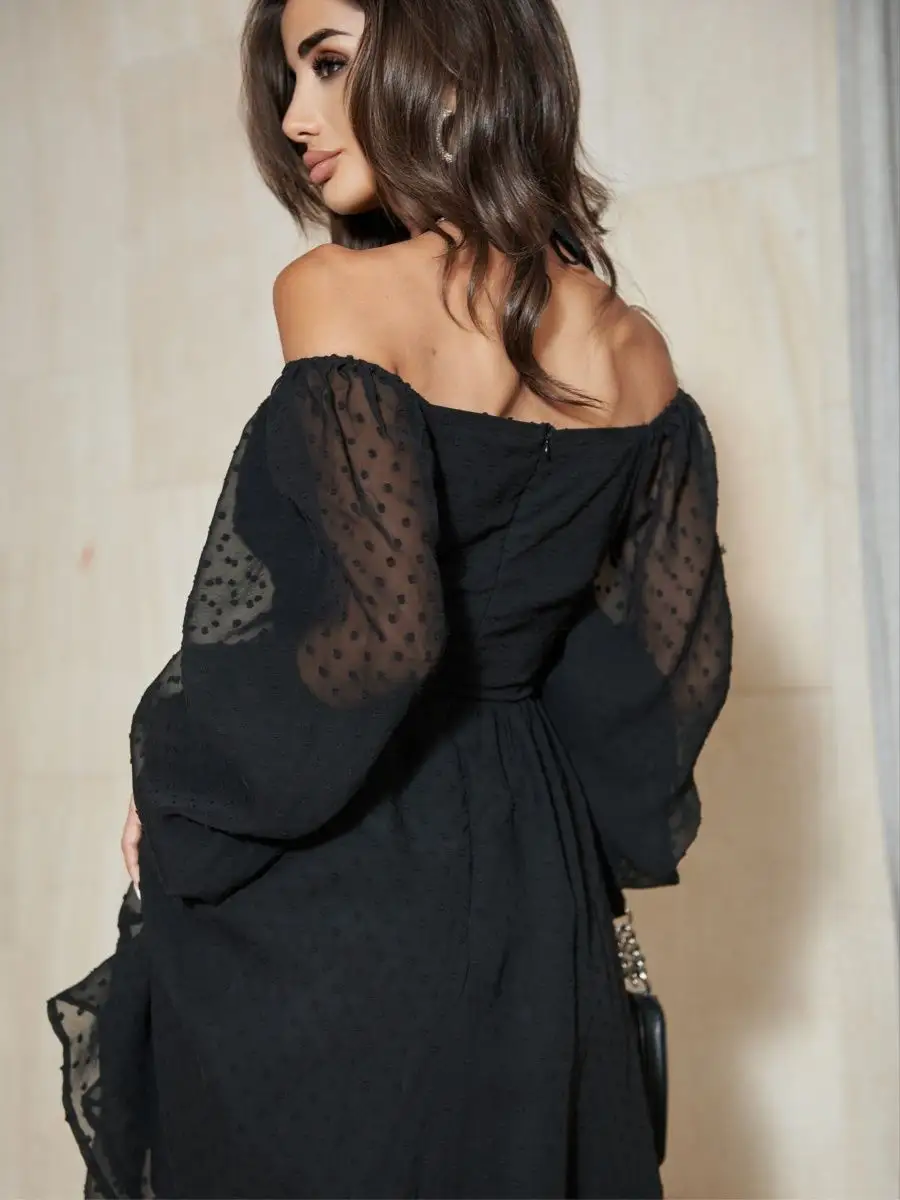 Черное платье вечернее нарядное