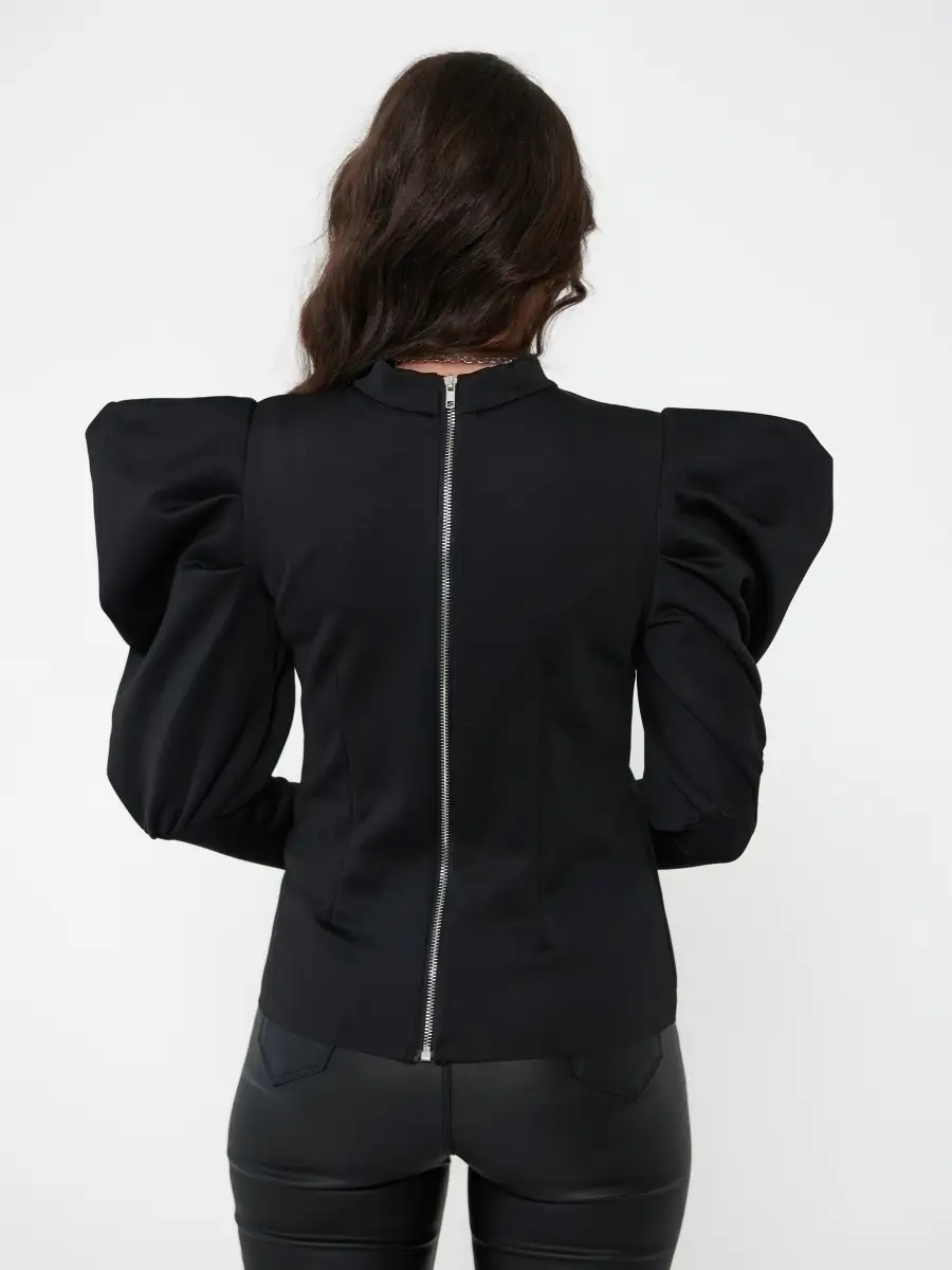 Черная кофта женская с длинным рукавом