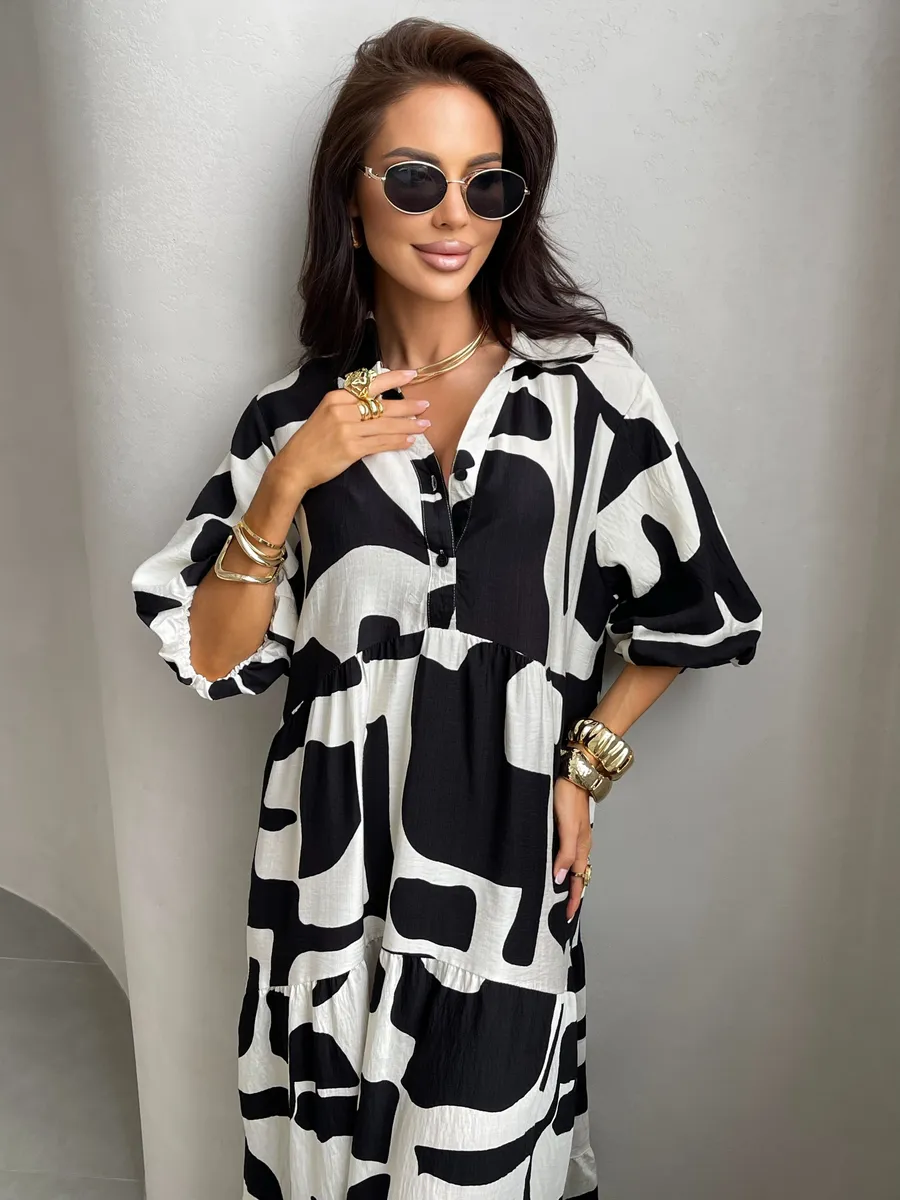 Черное платье летнее повседневное