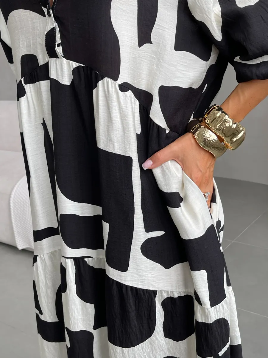 Черное платье летнее повседневное