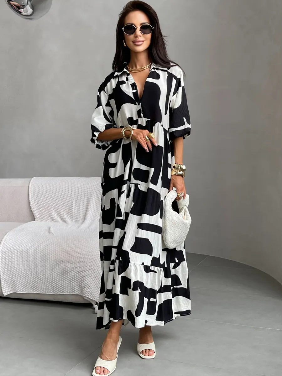 Черное платье летнее повседневное