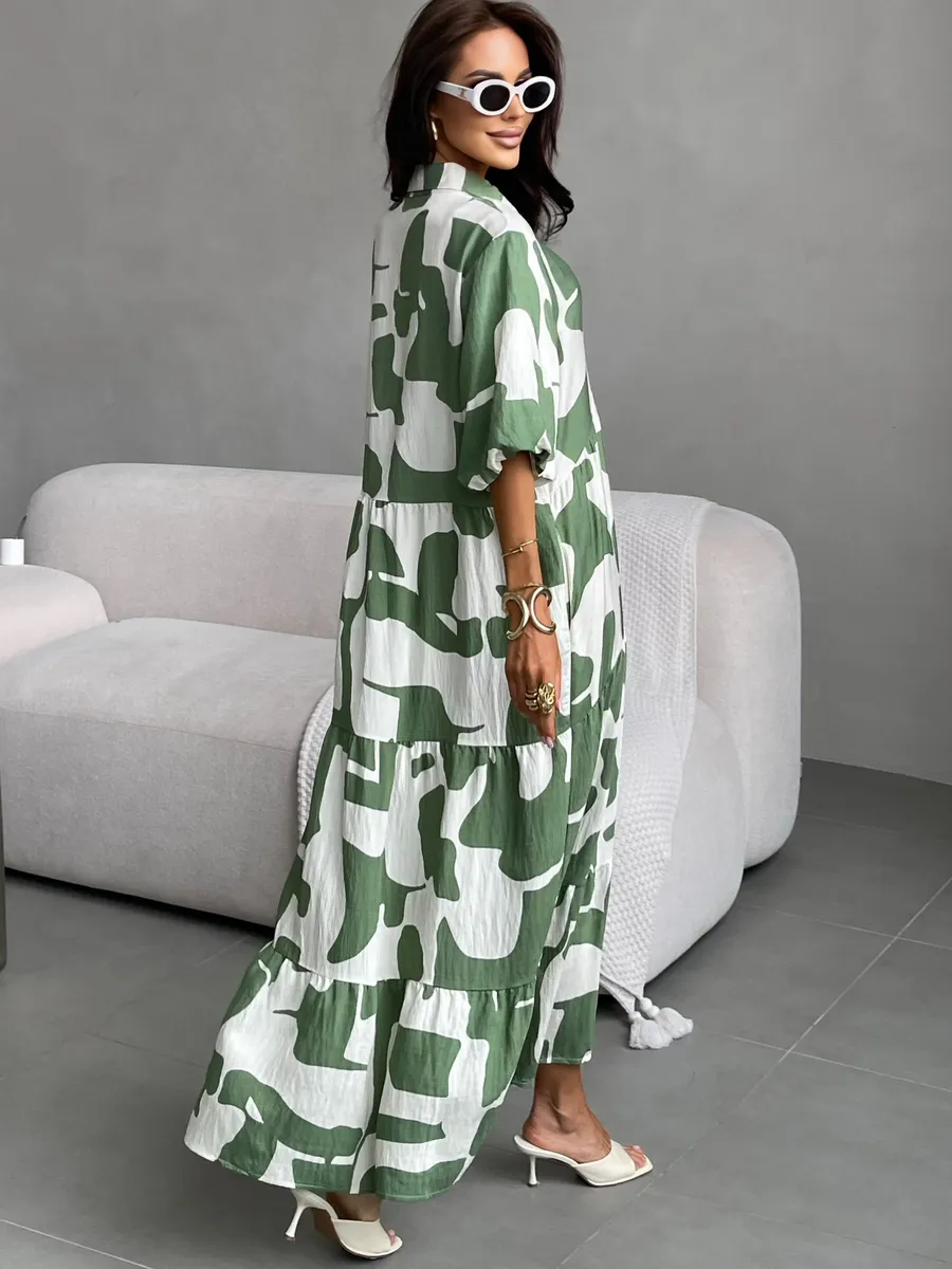 Зеленое платье летнее повседневное