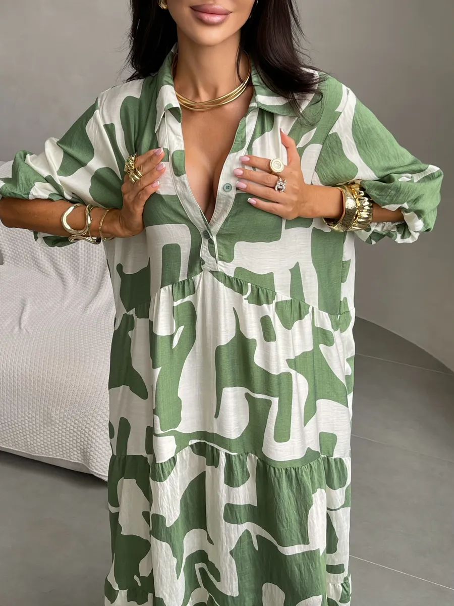 Зеленое платье летнее повседневное