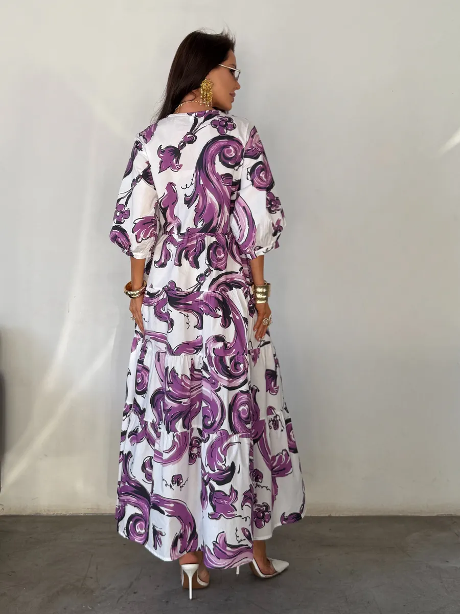 Летнее длинное платье бохо больших размеров