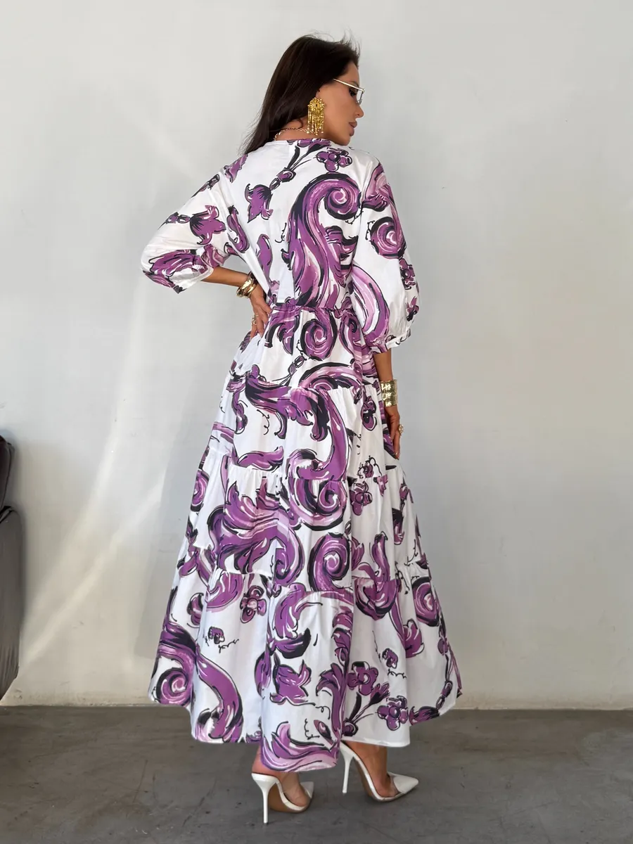 Летнее длинное платье бохо больших размеров