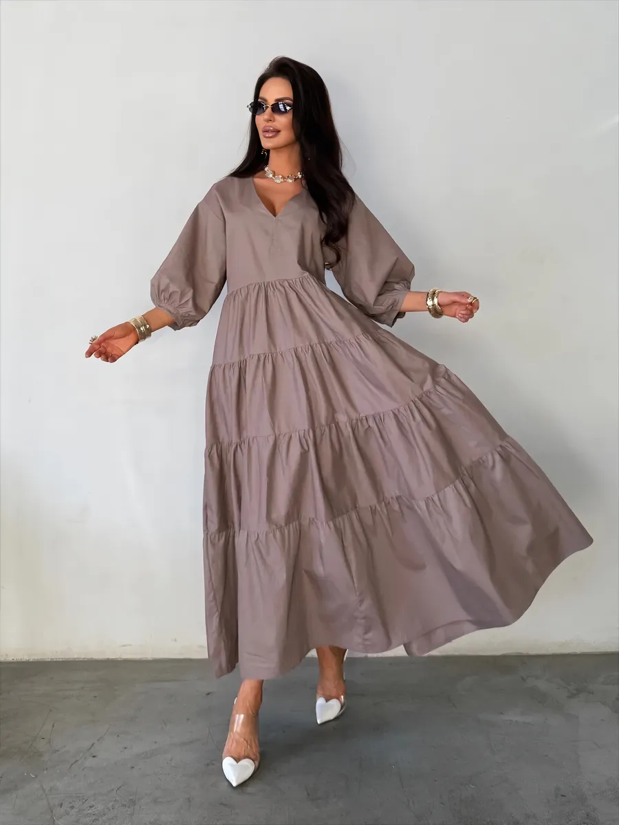 Летнее длинное платье бохо больших размеров