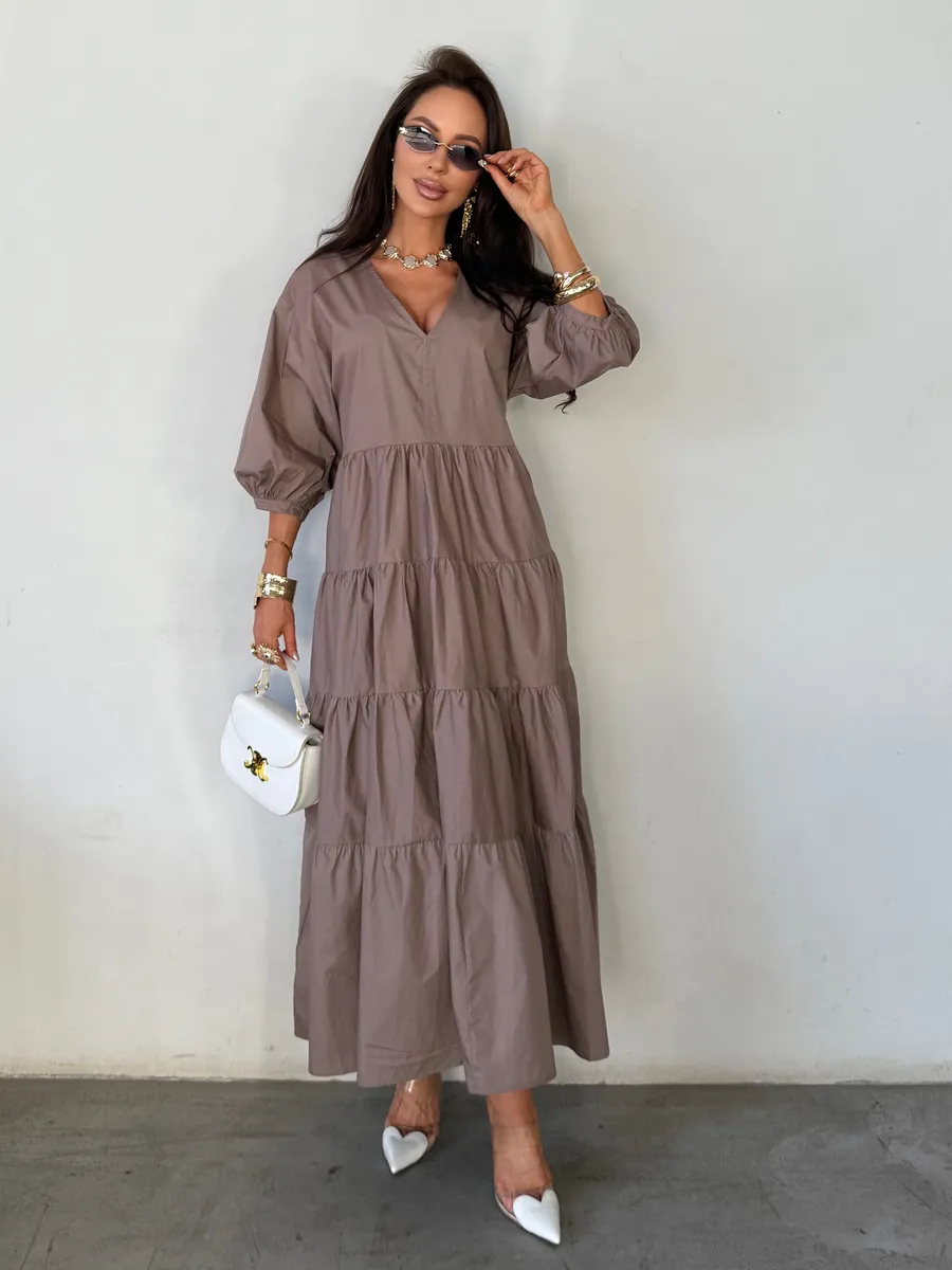 Летнее длинное платье бохо больших размеров