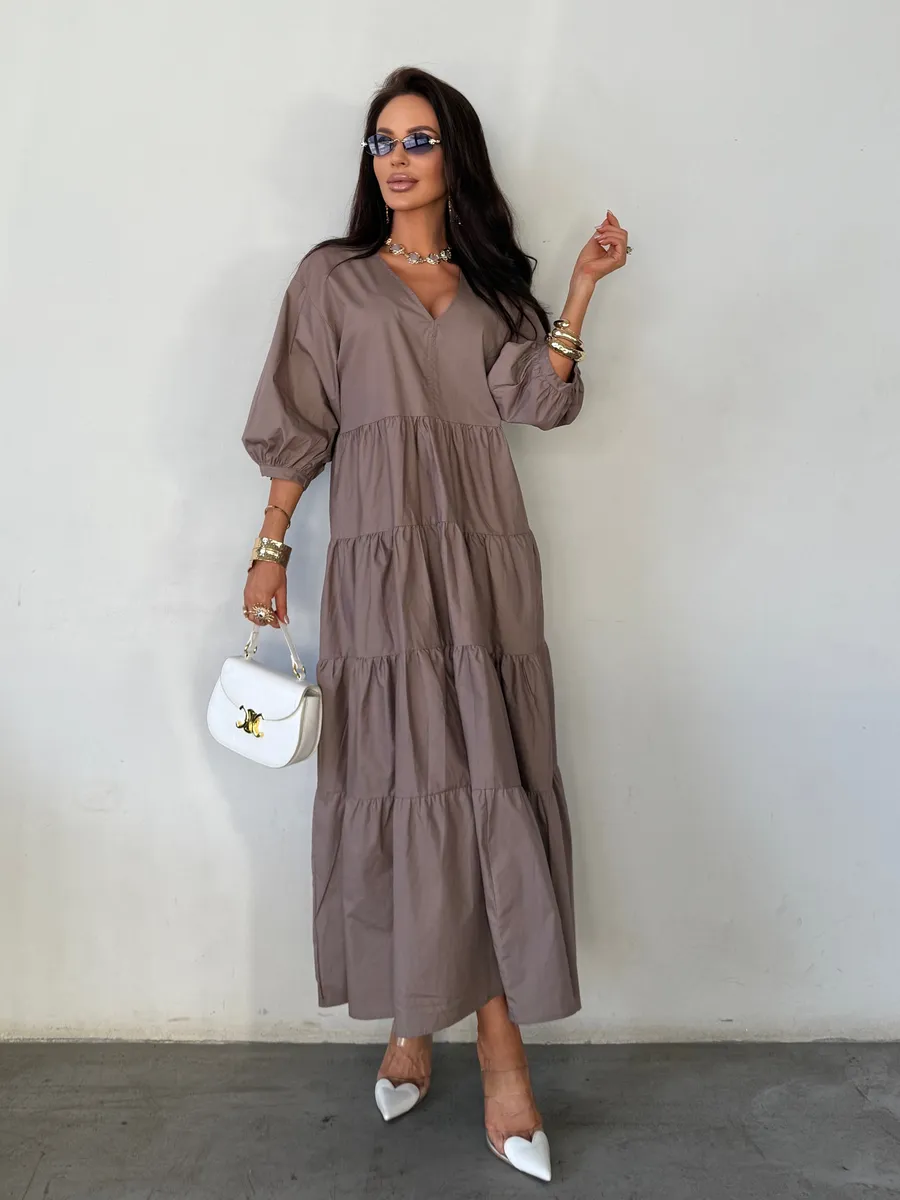 Летнее длинное платье бохо больших размеров