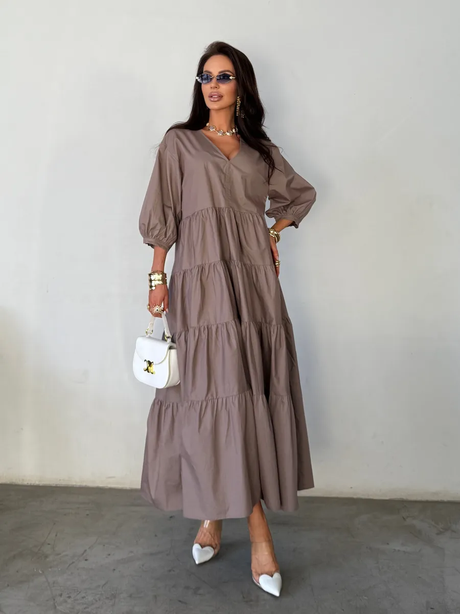 Летнее длинное платье бохо больших размеров