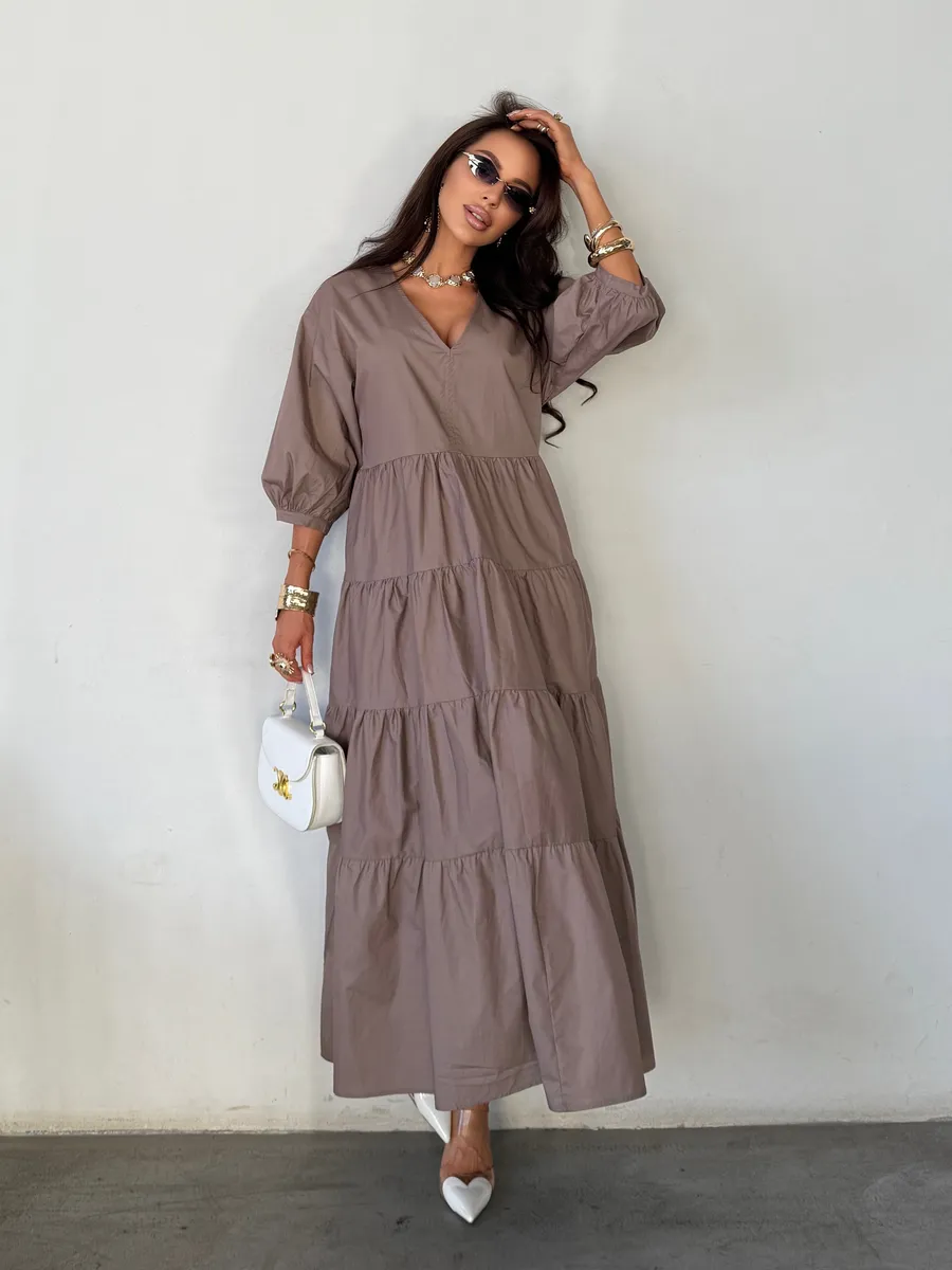 Летнее длинное платье бохо больших размеров