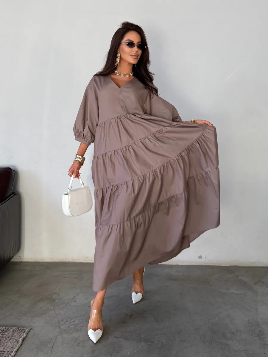 Летнее длинное платье бохо больших размеров