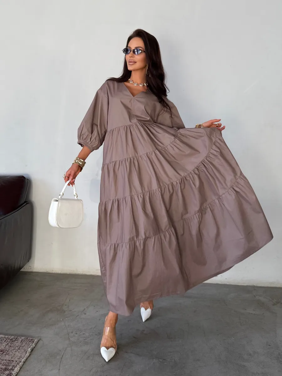 Летнее длинное платье бохо больших размеров