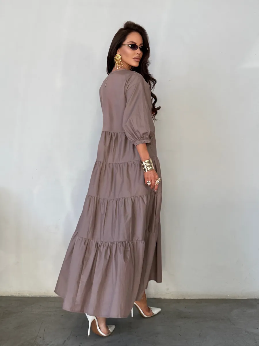 Летнее длинное платье бохо больших размеров