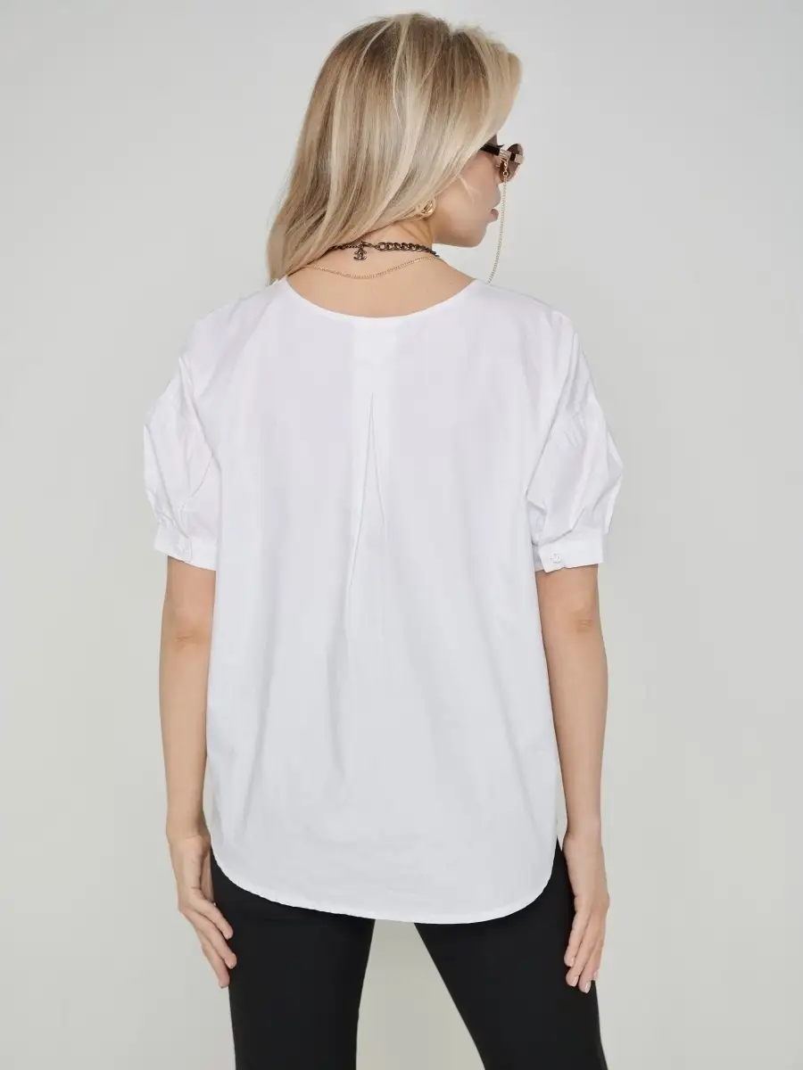 Белая блузка женская хлопковая праздничная