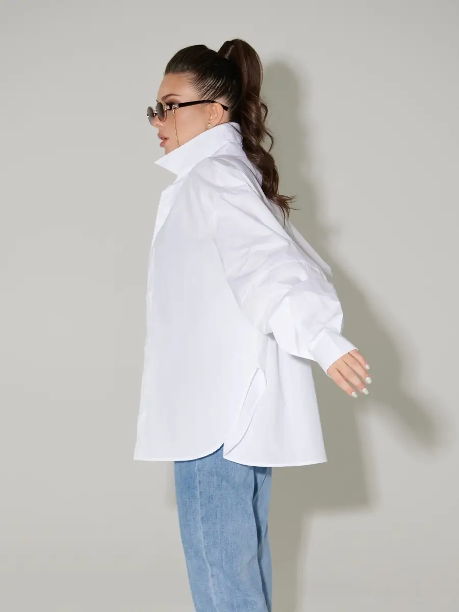 Рубашка женская белая оверсайз